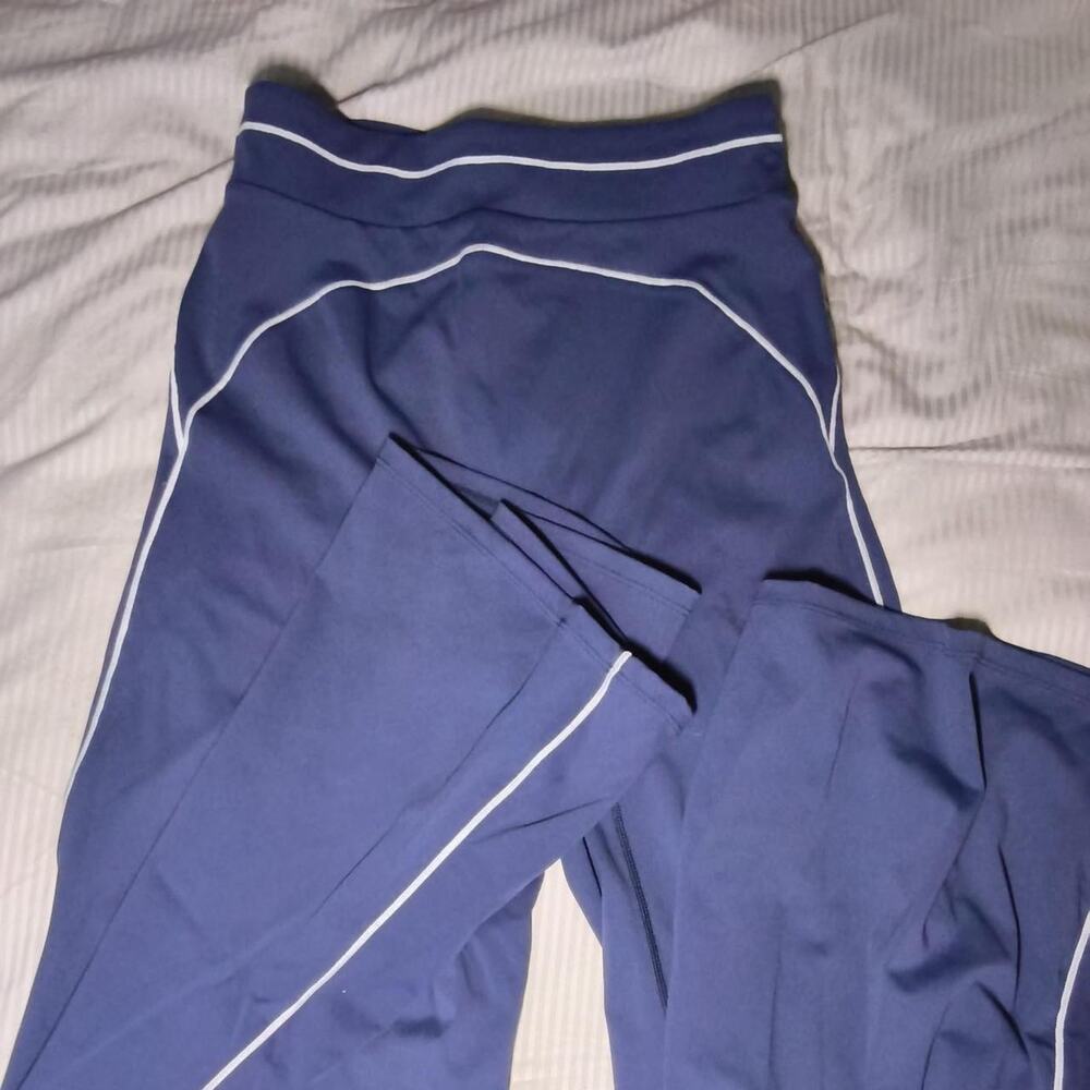 Navy blue high waisted leggings size large
